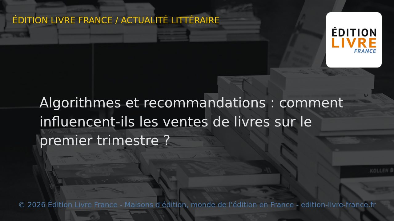 Visuel de l'article Algorithmes et recommandations : comment influencent-ils les ventes de livres sur le premier trimestre ?