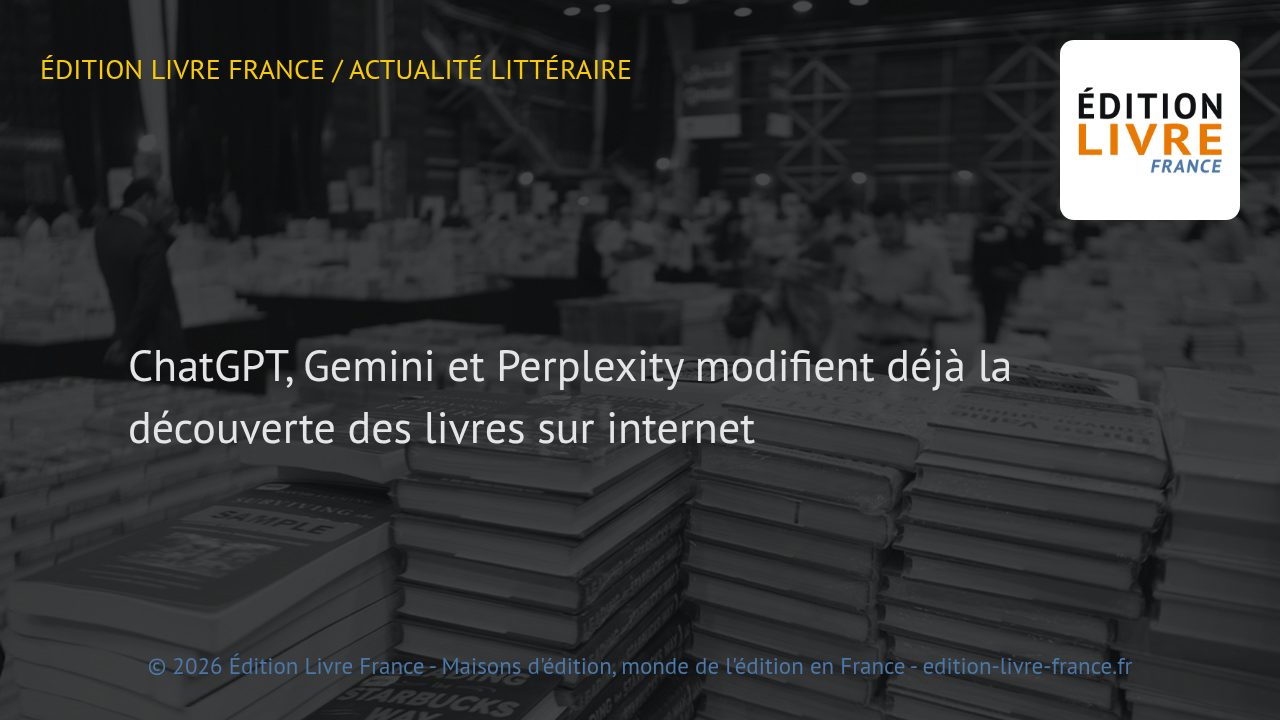 Visuel de l'article ChatGPT, Gemini et Perplexity modifient déjà la découverte des livres sur internet