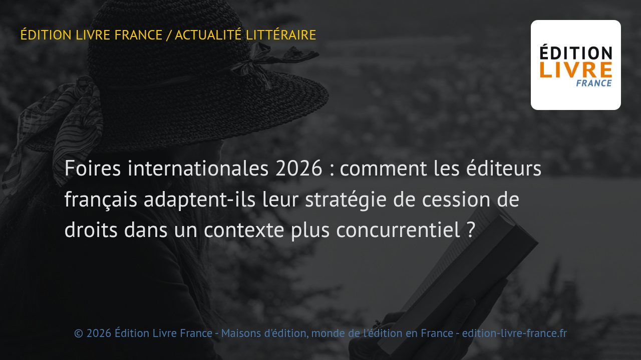 Visuel de l'article Foires internationales 2026 : comment les éditeurs français adaptent-ils leur stratégie de cession de droits dans un contexte plus concurrentiel ?