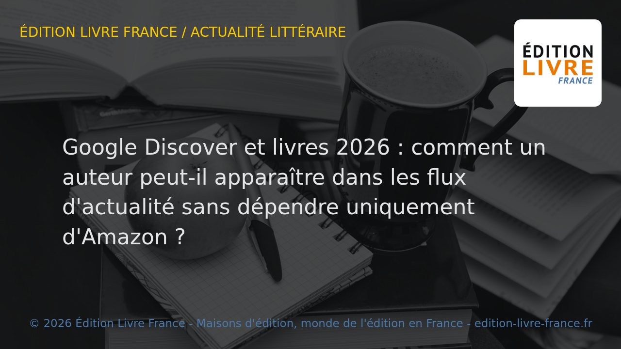 Visuel de l'article Google Discover et livres 2026 : comment un auteur peut-il apparaître dans les flux d'actualité sans dépendre uniquement d'Amazon ?