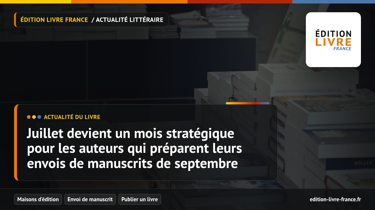 Illustration de l'article Juillet devient un mois stratégique pour les auteurs qui préparent leurs envois de manuscrits de septembre