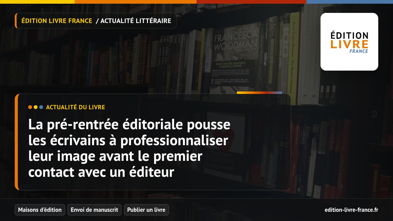 Illustration de l'article La pré-rentrée éditoriale pousse les écrivains à professionnaliser leur image avant le premier contact avec un éditeur