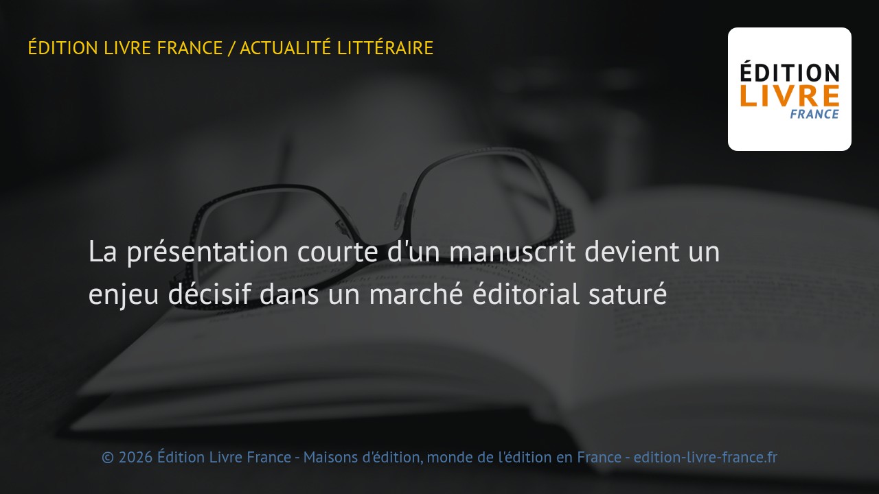 Visuel de l'article La présentation courte d'un manuscrit devient un enjeu décisif dans un marché éditorial saturé