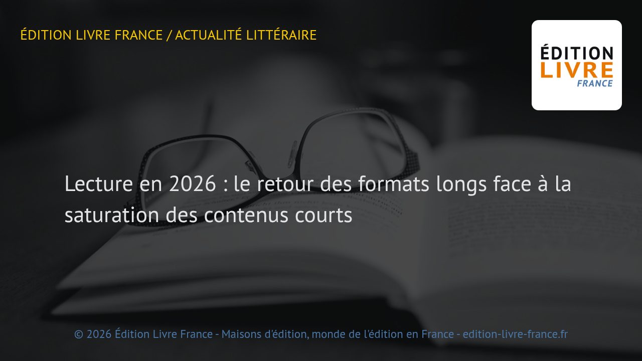 Visuel de l'article Lecture en 2026 : le retour des formats longs face à la saturation des contenus courts