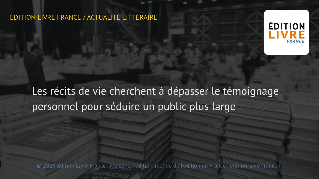 Visuel de l'article Les récits de vie cherchent à dépasser le témoignage personnel pour séduire un public plus large