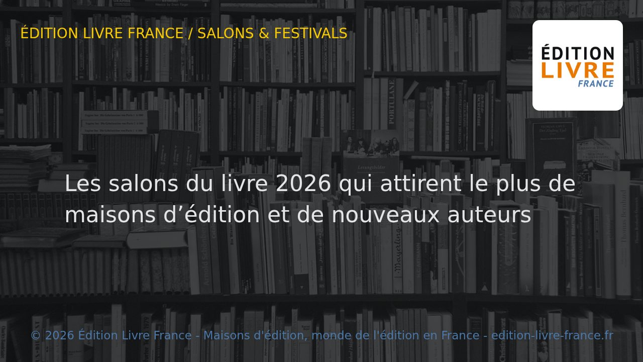 Visuel de l'article Les salons du livre 2026 qui attirent le plus de maisons d’édition et de nouveaux auteurs