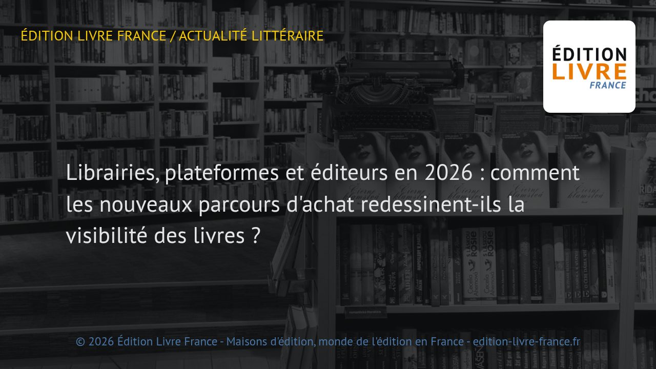Visuel de l'article Librairies, plateformes et éditeurs en 2026 : comment les nouveaux parcours d'achat redessinent-ils la visibilité des livres ?