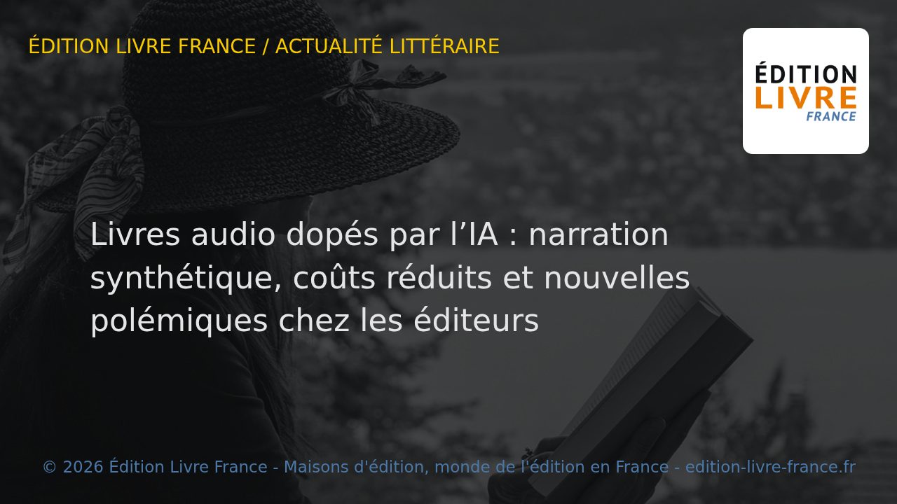 Visuel de l'article Livres audio dopés par l’IA : narration synthétique, coûts réduits et nouvelles polémiques chez les éditeurs