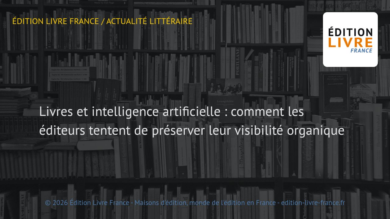 Visuel de l'article Livres et intelligence artificielle : comment les éditeurs tentent de préserver leur visibilité organique