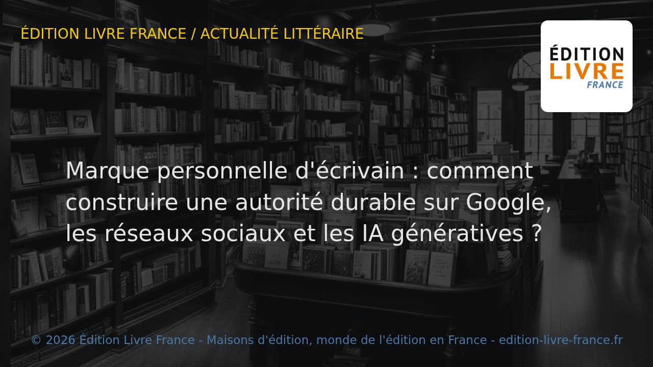 Visuel de l'article Marque personnelle d'écrivain : comment construire une autorité durable sur Google, les réseaux sociaux et les IA génératives ?