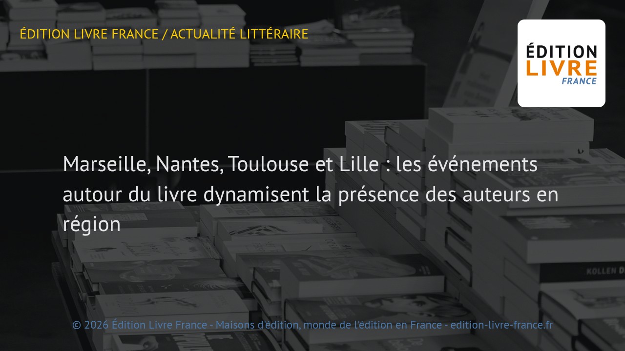 Visuel de l'article Marseille, Nantes, Toulouse et Lille : les événements autour du livre dynamisent la présence des auteurs en région