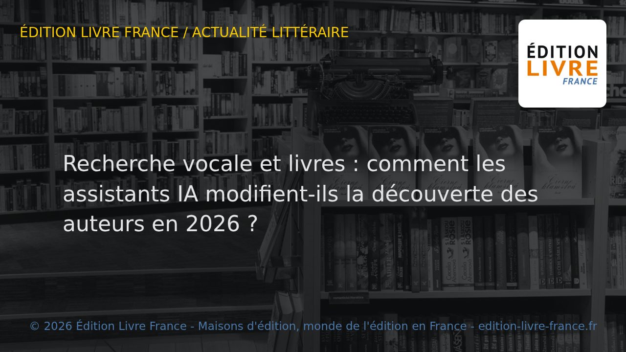 Visuel de l'article Recherche vocale et livres : comment les assistants IA modifient-ils la découverte des auteurs en 2026 ?