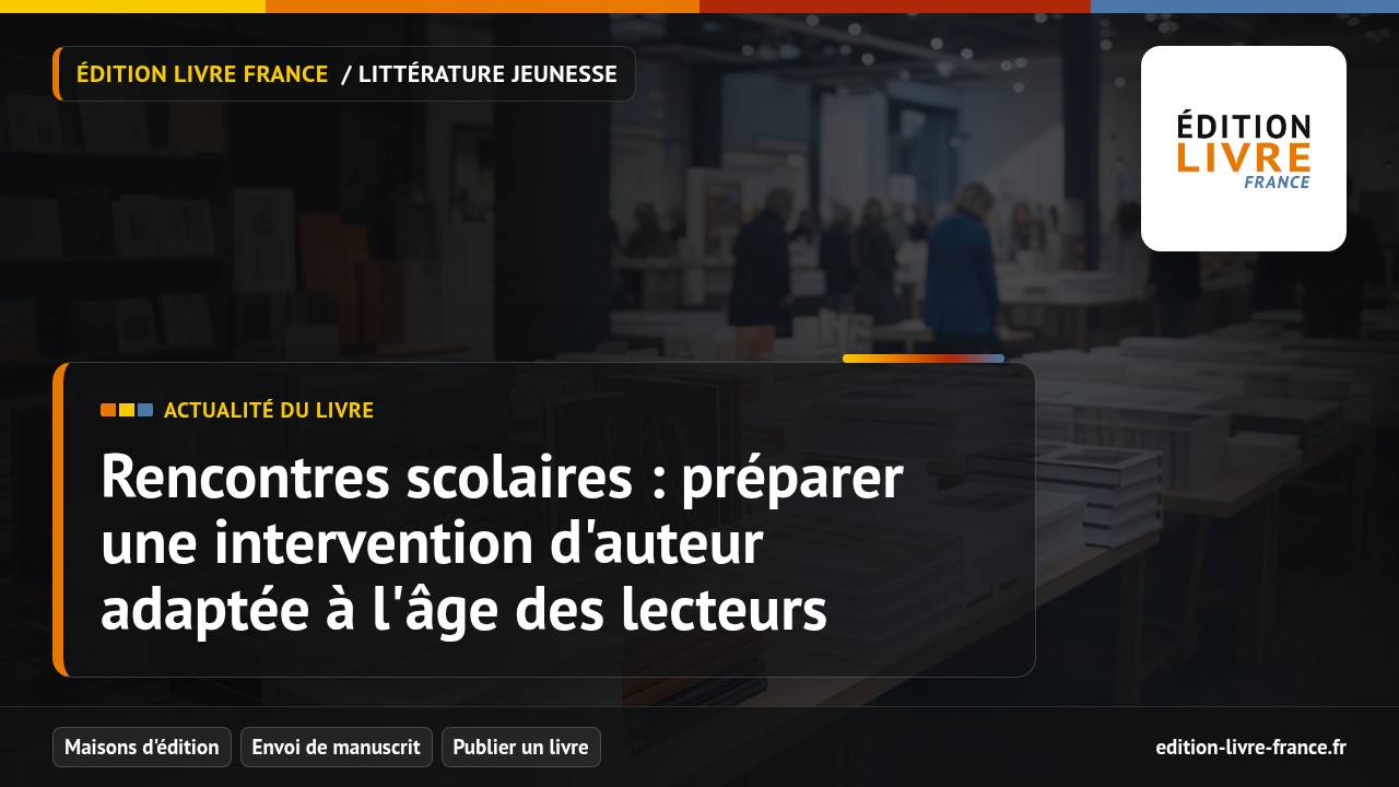 Visuel de l'article Rencontres scolaires : préparer une intervention d'auteur adaptée à l'âge des lecteurs