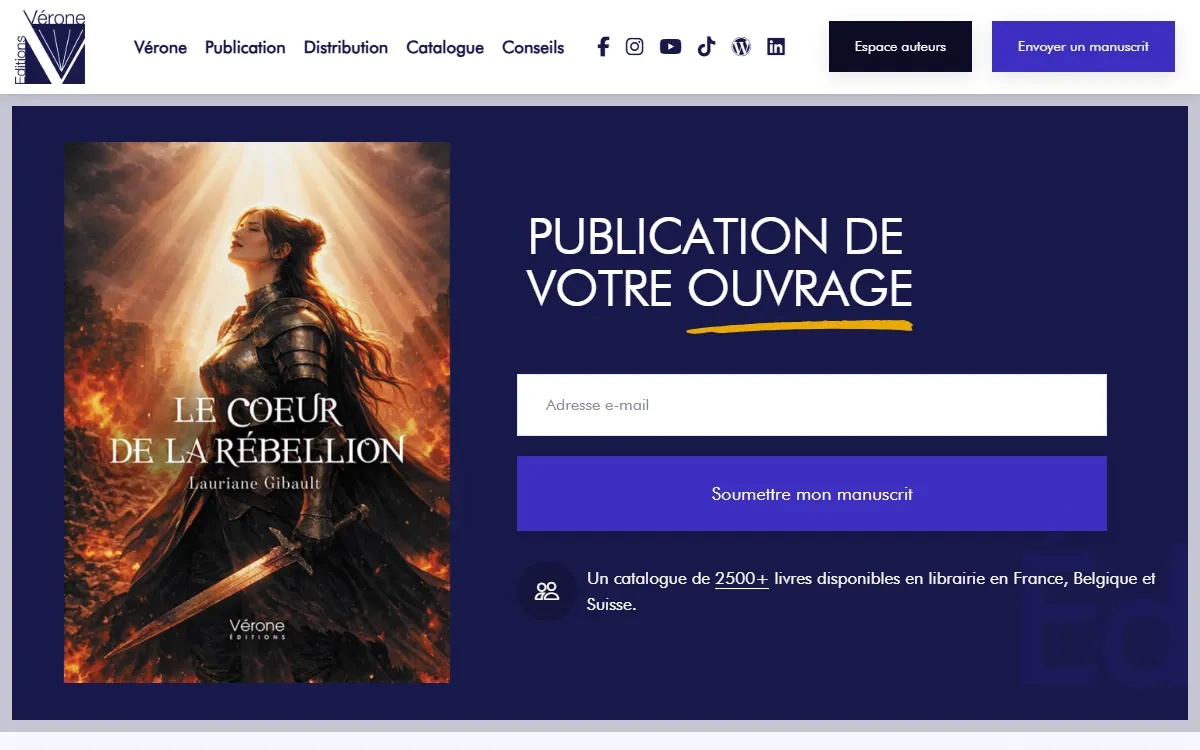 Aperçu du site officiel de Vérone