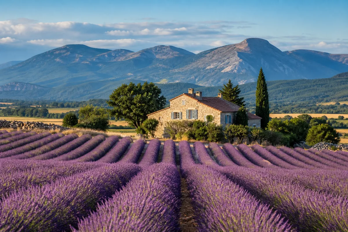 Paysage du departement Alpes-de-Haute-Provence, illustration de l'edition de livres et des auteurs locaux