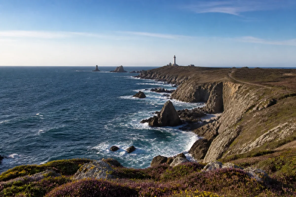 Paysage du departement Finistère, illustration de l'edition de livres et des auteurs locaux
