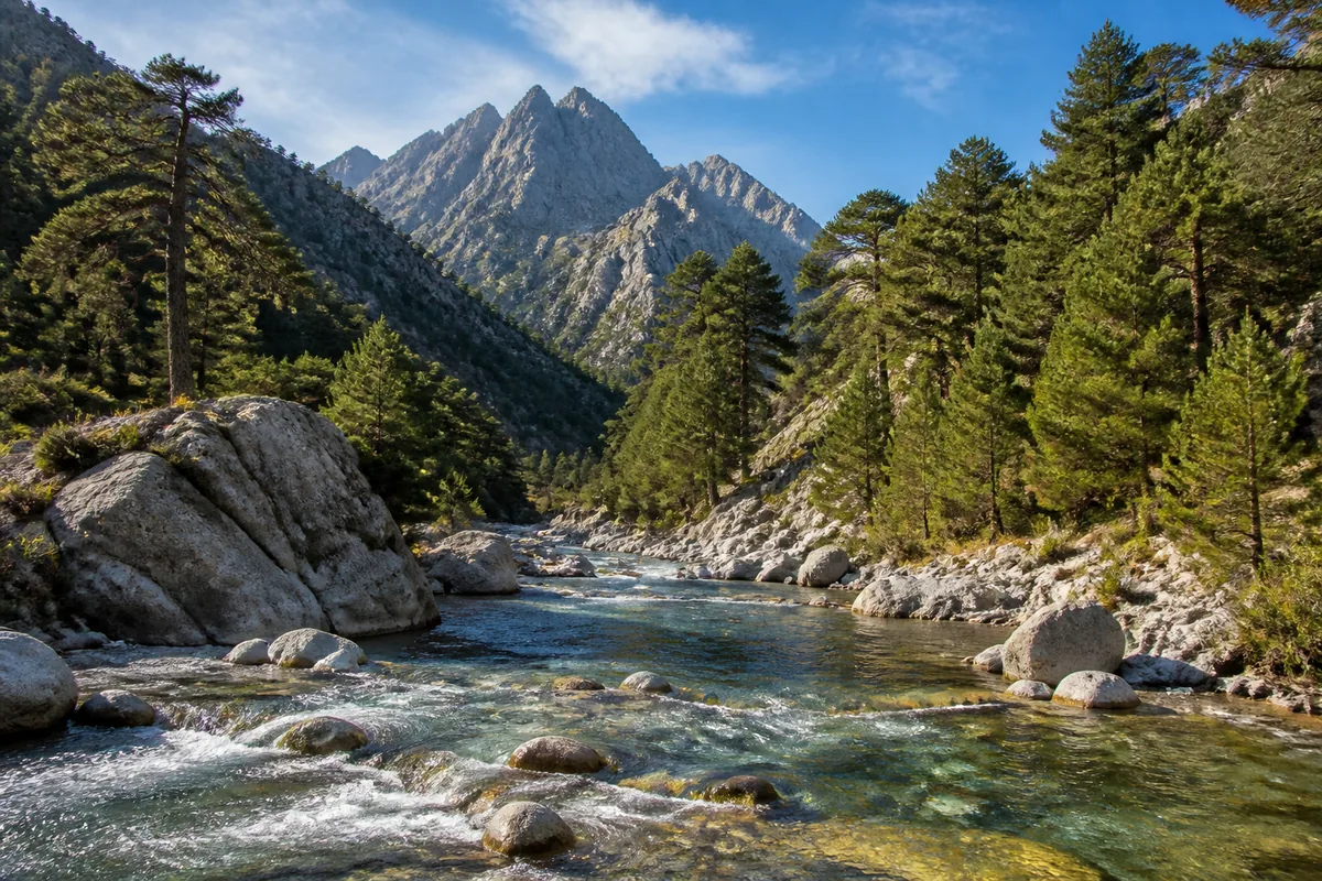 Paysage du departement Haute-Corse, illustration de l'edition de livres et des auteurs locaux