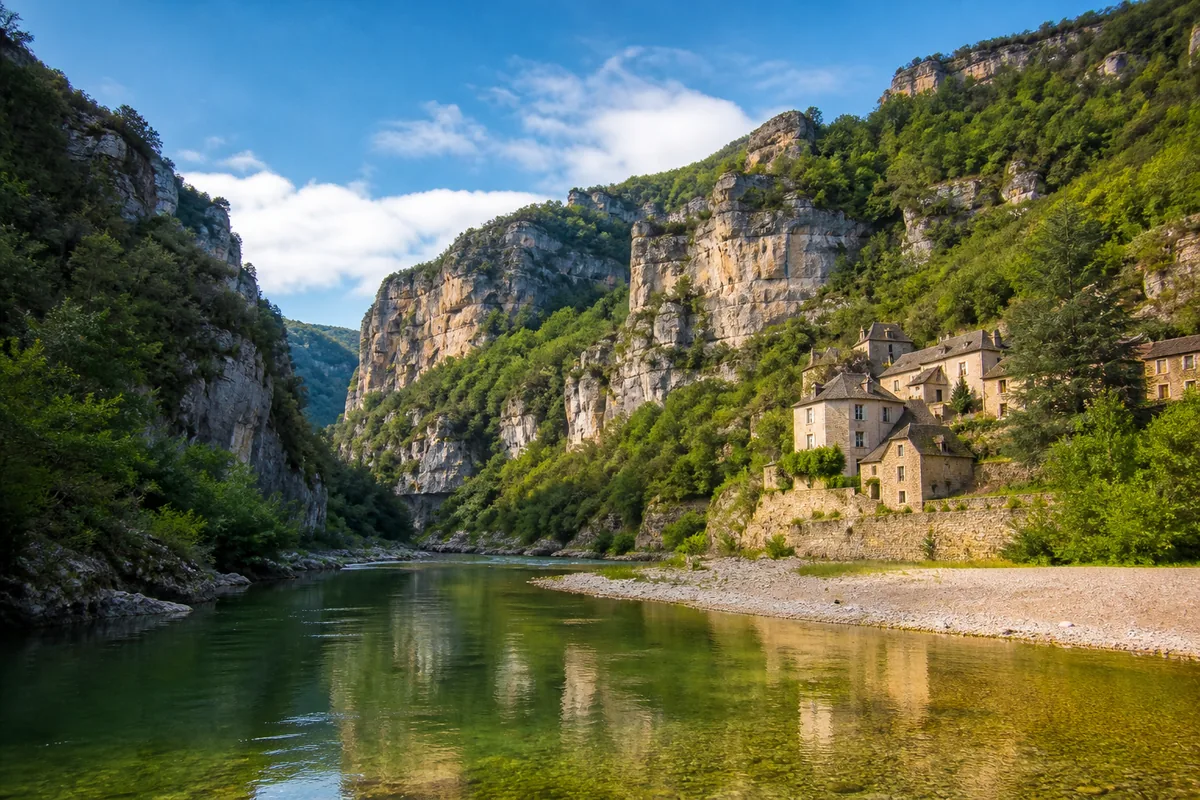 Paysage du departement Lozère, illustration de l'edition de livres et des auteurs locaux