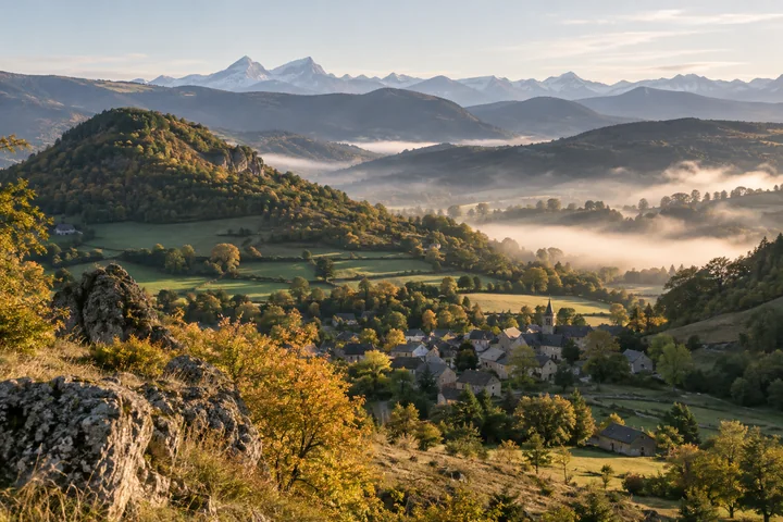 Paysage de la région Auvergne-Rhône-Alpes