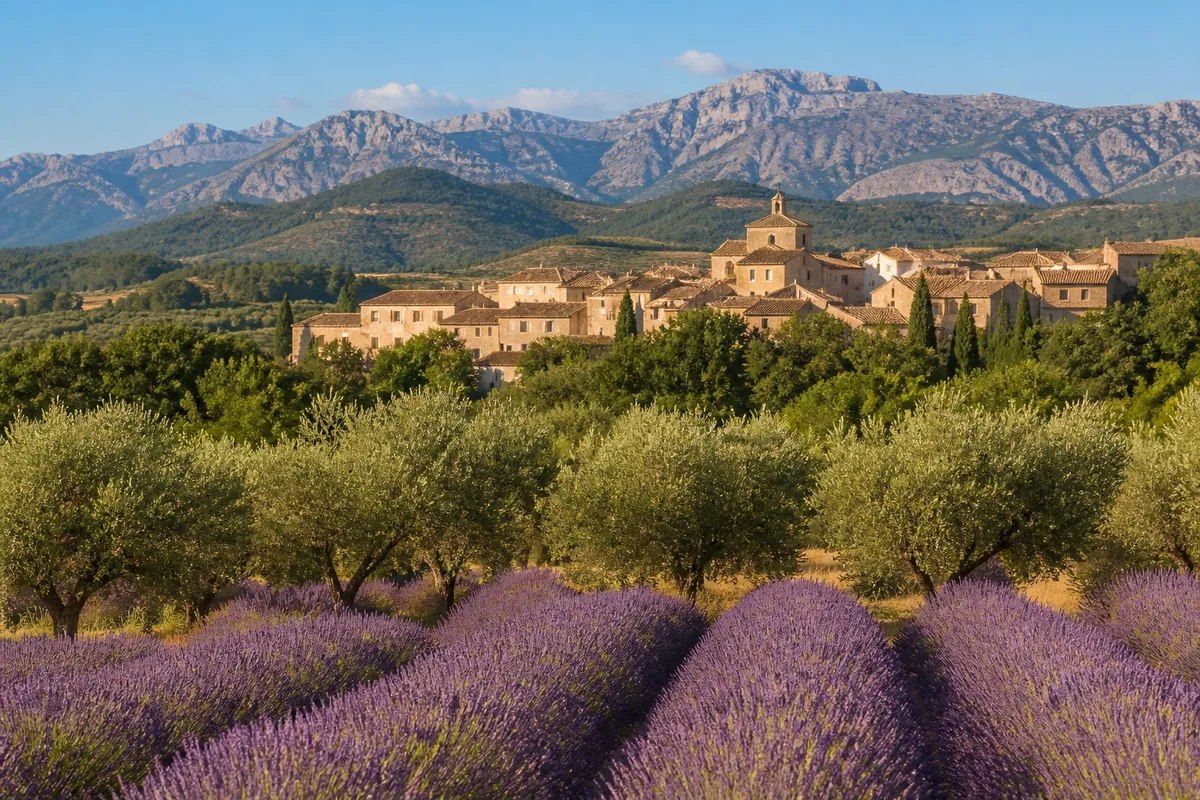 Paysage de la region Provence-Alpes-Côte d'Azur, illustration de l'edition de livres et des auteurs locaux