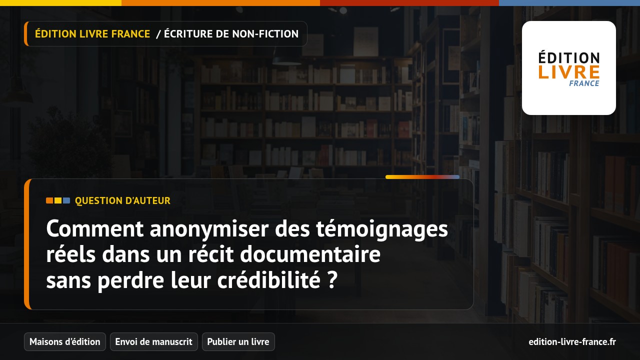 Visuel de l'article Comment anonymiser des témoignages réels dans un récit documentaire sans perdre leur crédibilité ?