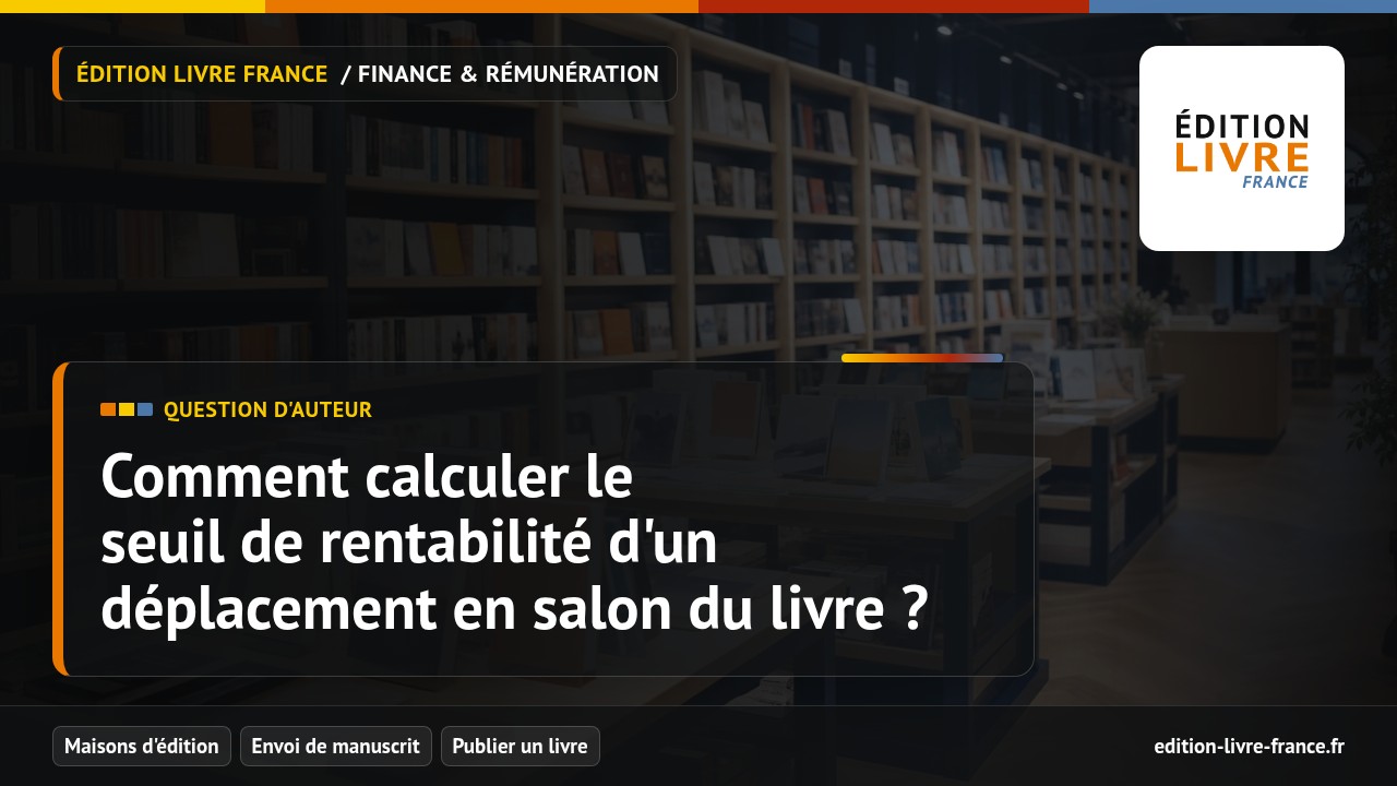 Visuel de l'article Comment calculer le seuil de rentabilité d'un déplacement en salon du livre ?