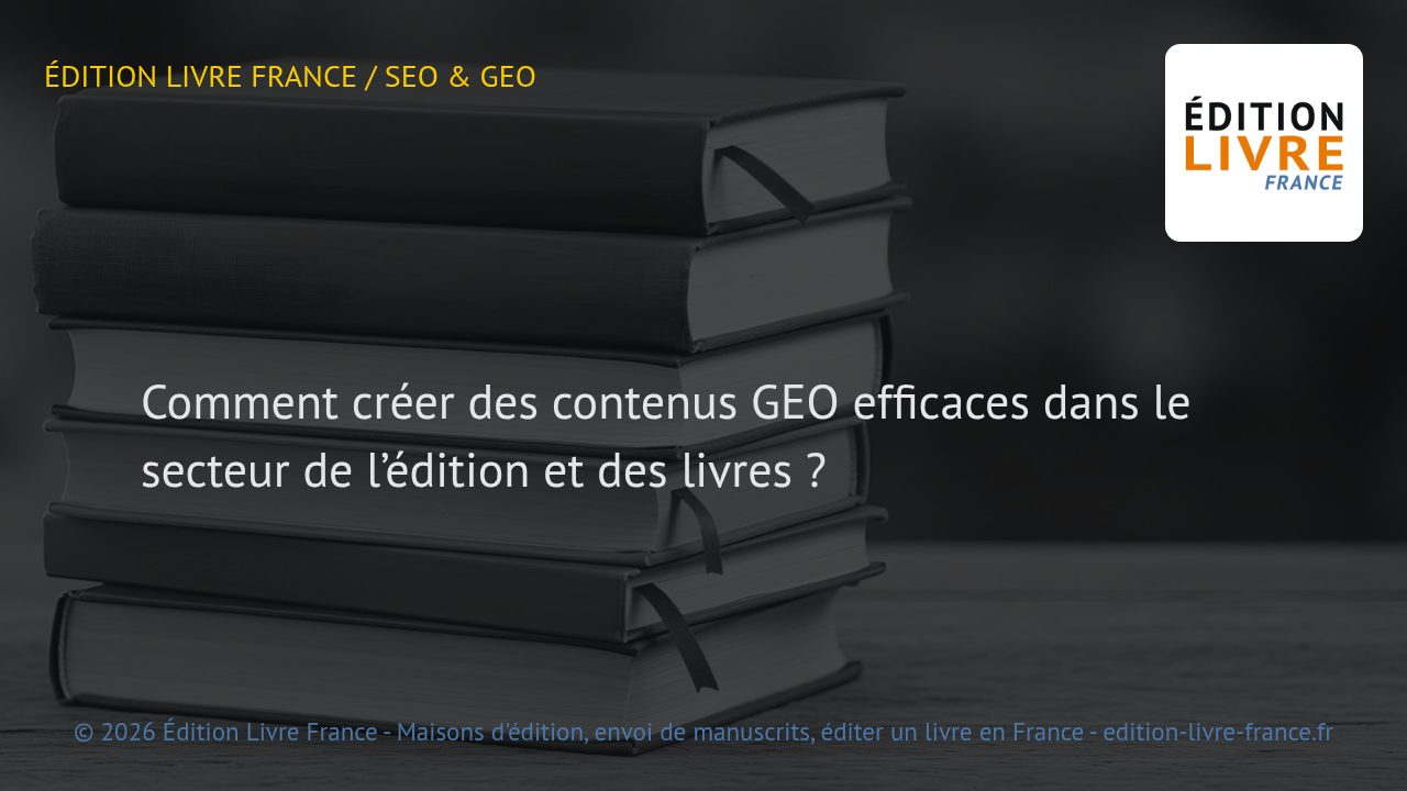 Visuel de l'article Comment créer des contenus GEO efficaces dans le secteur de l’édition et des livres ?