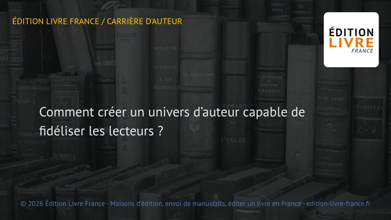 Visuel de l'article Comment créer un univers d'auteur capable de fidéliser les lecteurs ?