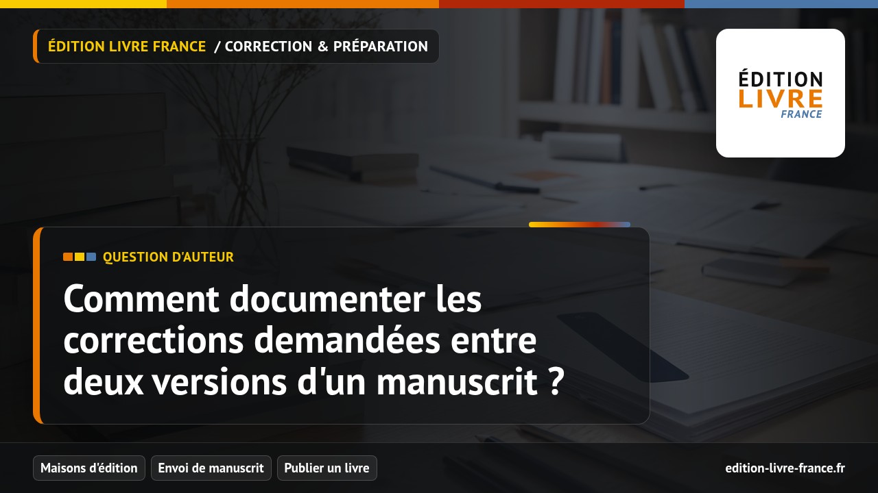 Illustration de la question Comment documenter les corrections demandées entre deux versions d'un manuscrit ?