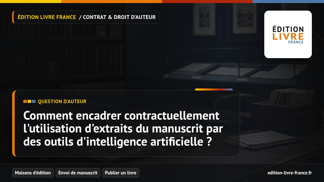 Visuel de l'article Comment encadrer contractuellement l'utilisation d'extraits du manuscrit par des outils d'intelligence artificielle ?