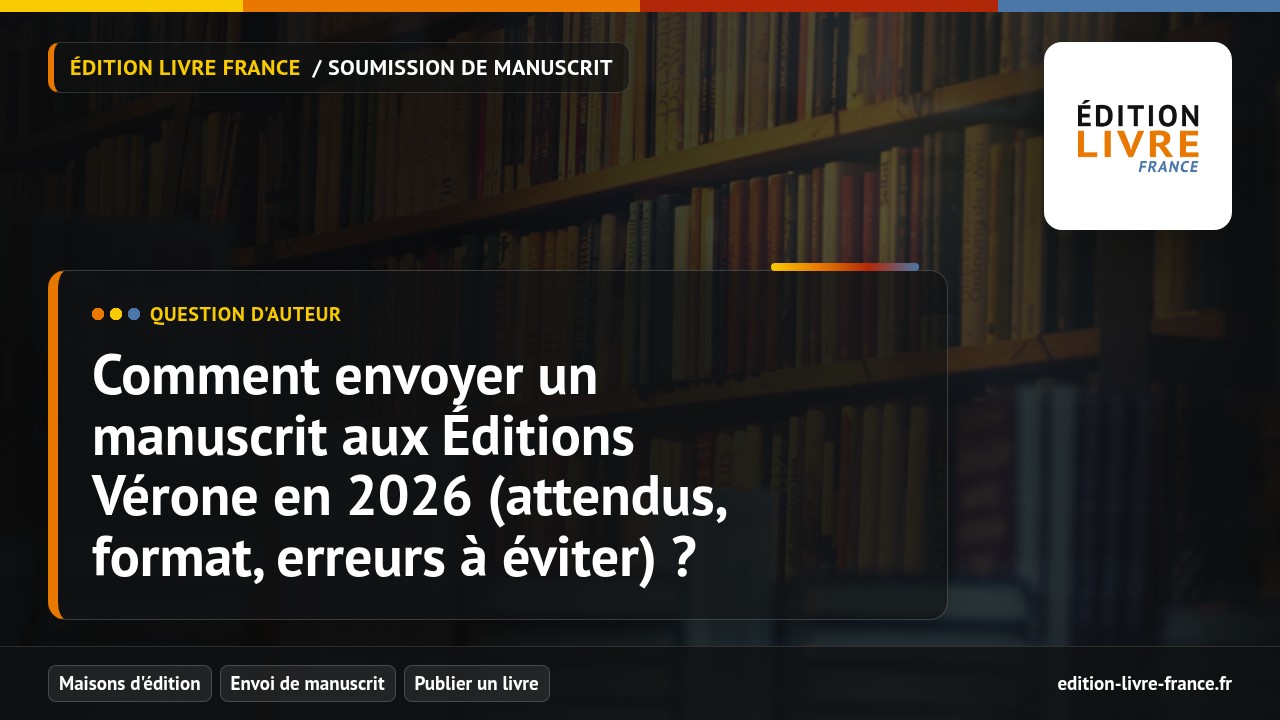 Illustration de la question Comment envoyer un manuscrit aux Éditions Vérone en 2026 (attendus, format, erreurs à éviter) ?