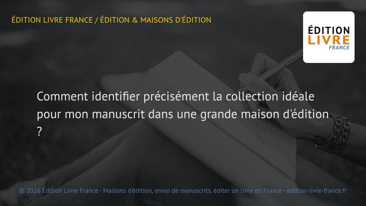 Visuel de l'article Comment identifier précisément la collection idéale pour mon manuscrit dans une grande maison d'édition ?