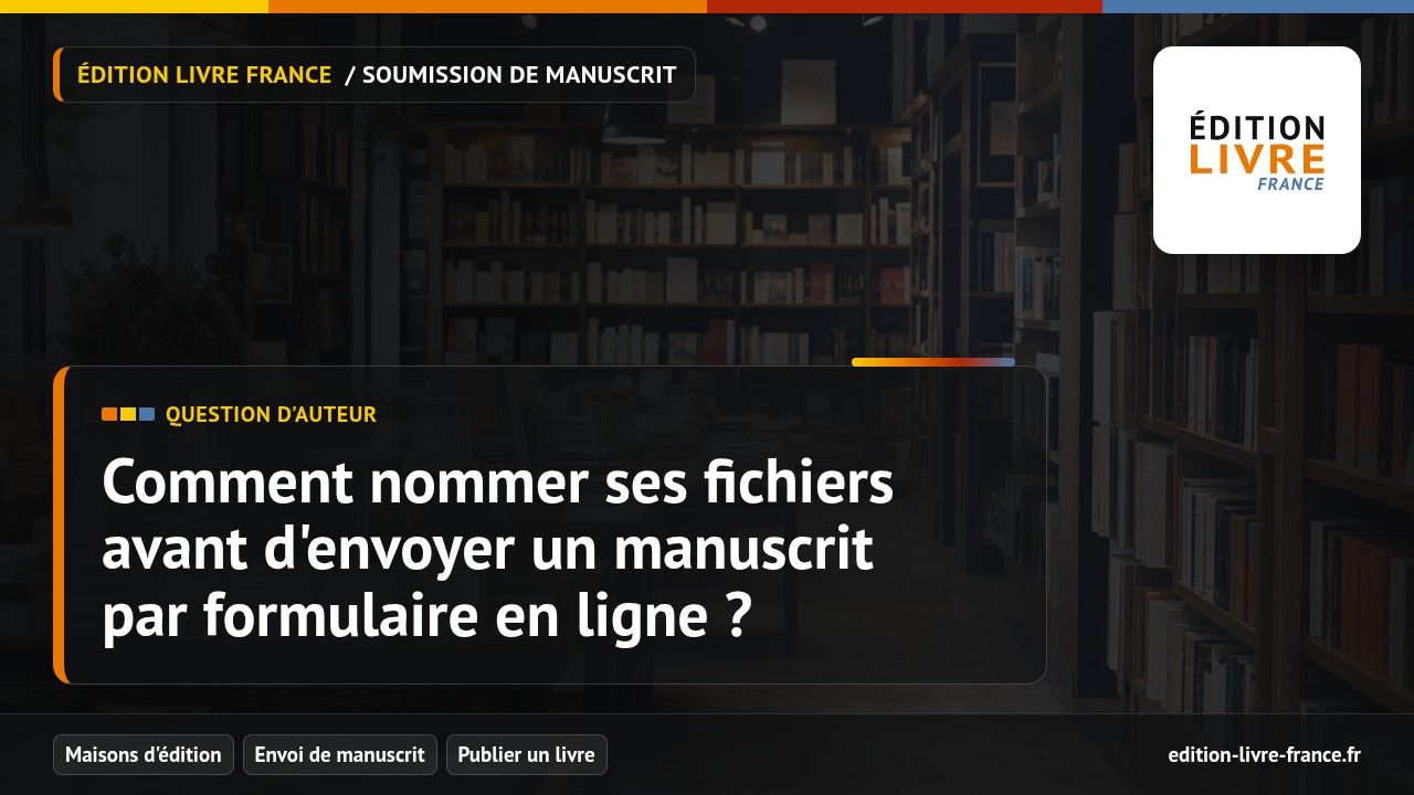 Illustration de la question Comment nommer ses fichiers avant d'envoyer un manuscrit par formulaire en ligne ?