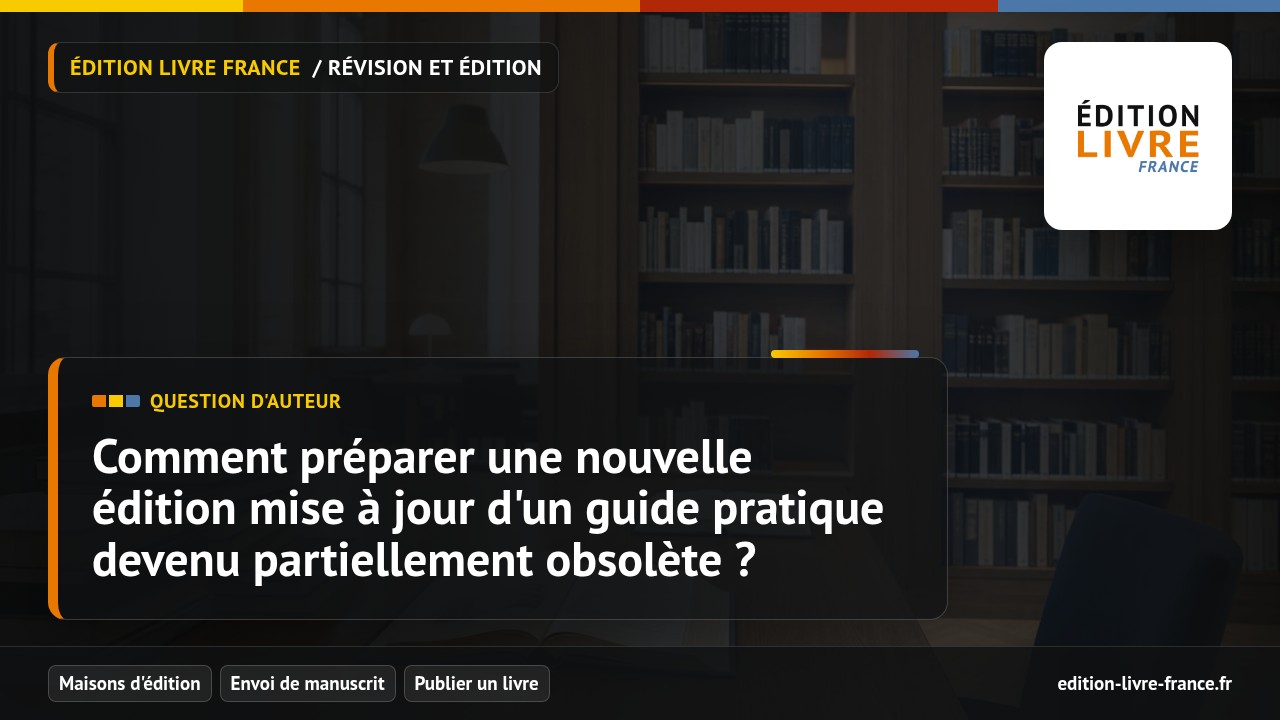 Illustration de la question Comment préparer une nouvelle édition mise à jour d'un guide pratique devenu partiellement obsolète ?