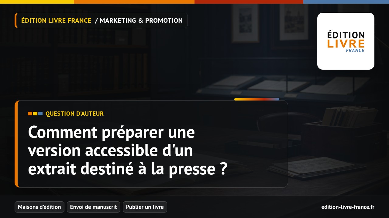Illustration de la question Comment préparer une version accessible d'un extrait destiné à la presse ?