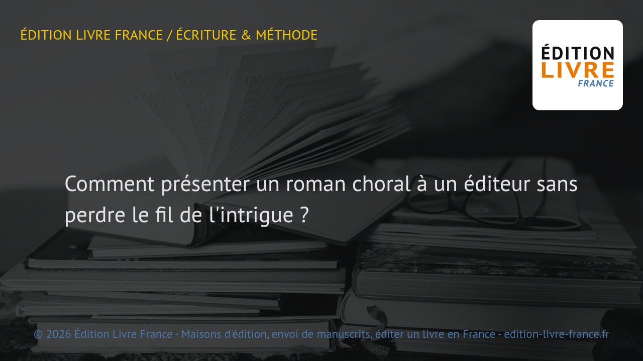 Visuel de l'article Comment présenter un roman choral à un éditeur sans perdre le fil de l'intrigue ?