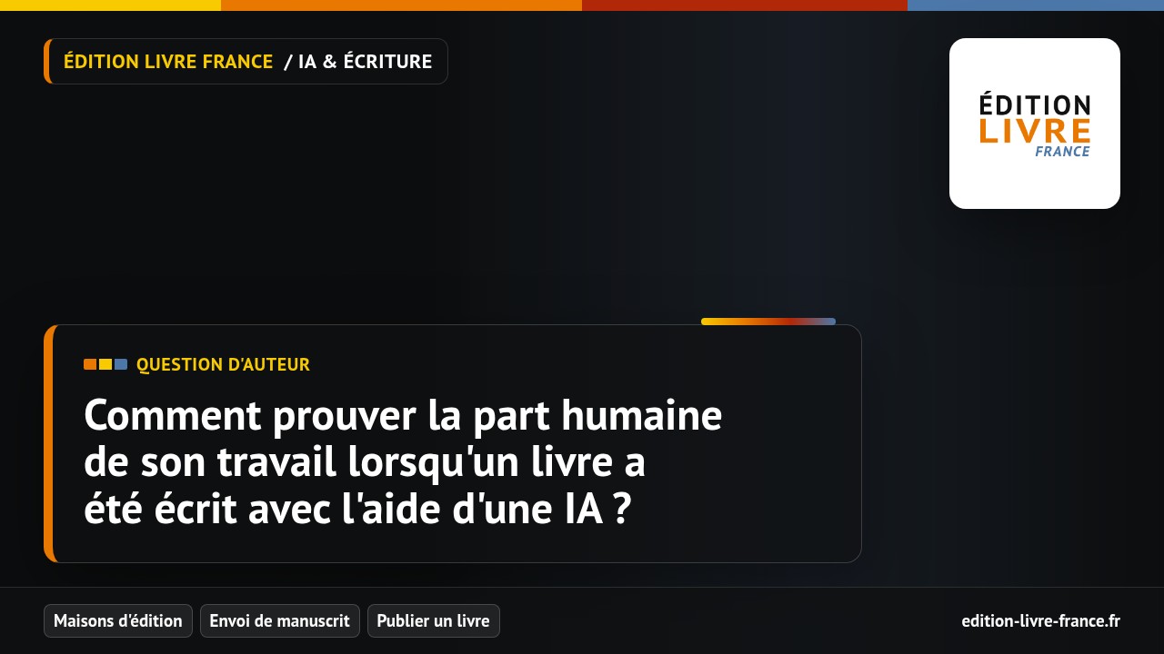 Illustration de la question Comment prouver la part humaine de son travail lorsqu'un livre a été écrit avec l'aide d'une IA ?