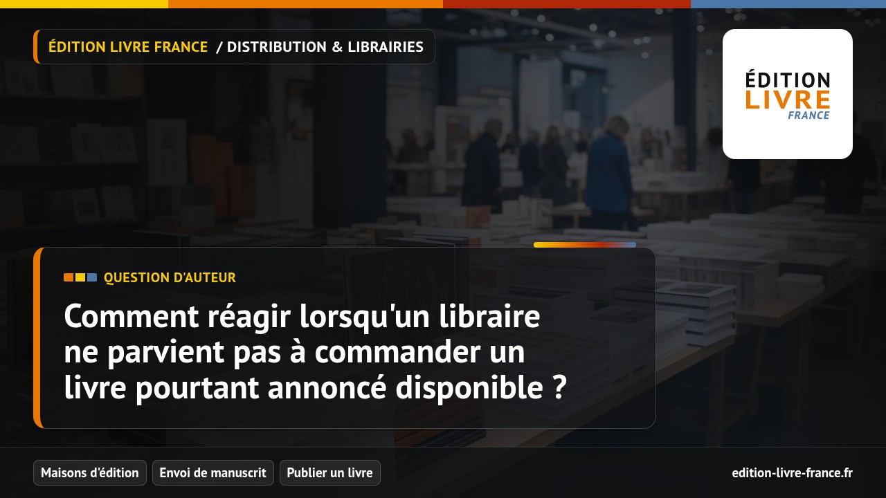 Illustration de la question Comment réagir lorsqu'un libraire ne parvient pas à commander un livre pourtant annoncé disponible ?