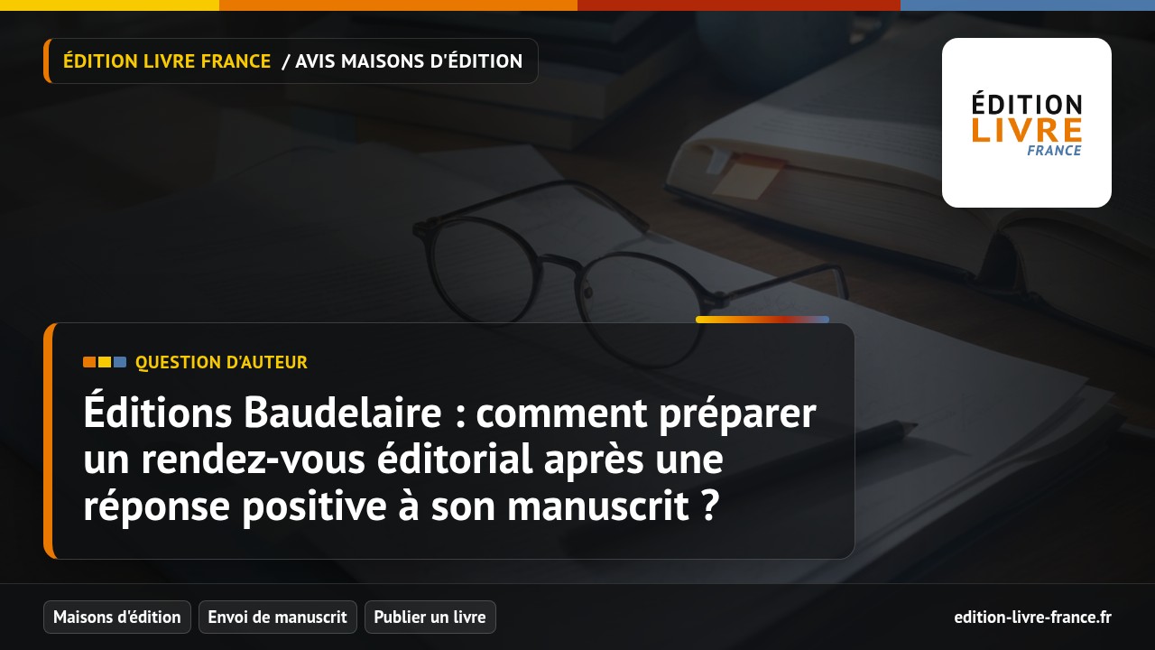 Illustration de la question Éditions Baudelaire : comment préparer un rendez-vous éditorial après une réponse positive à son manuscrit ?