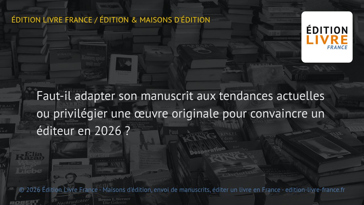 Visuel de l'article Faut-il adapter son manuscrit aux tendances actuelles ou privilégier une œuvre originale pour convaincre un éditeur en 2026 ?
