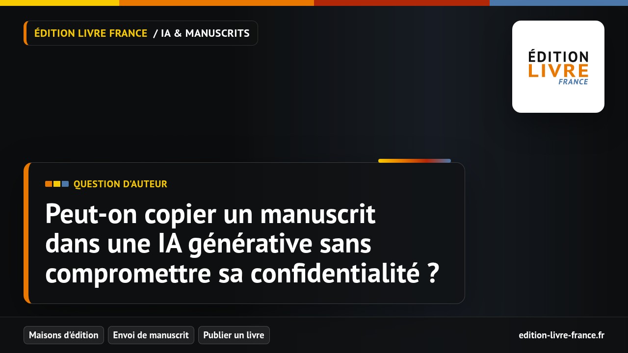 Illustration de la question Peut-on copier un manuscrit dans une IA générative sans compromettre sa confidentialité ?
