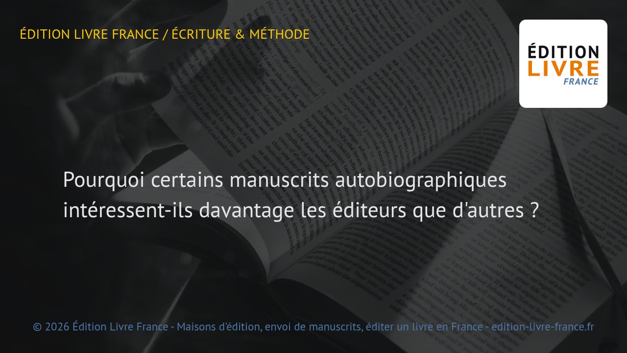 Visuel de l'article Pourquoi certains manuscrits autobiographiques intéressent-ils davantage les éditeurs que d'autres ?
