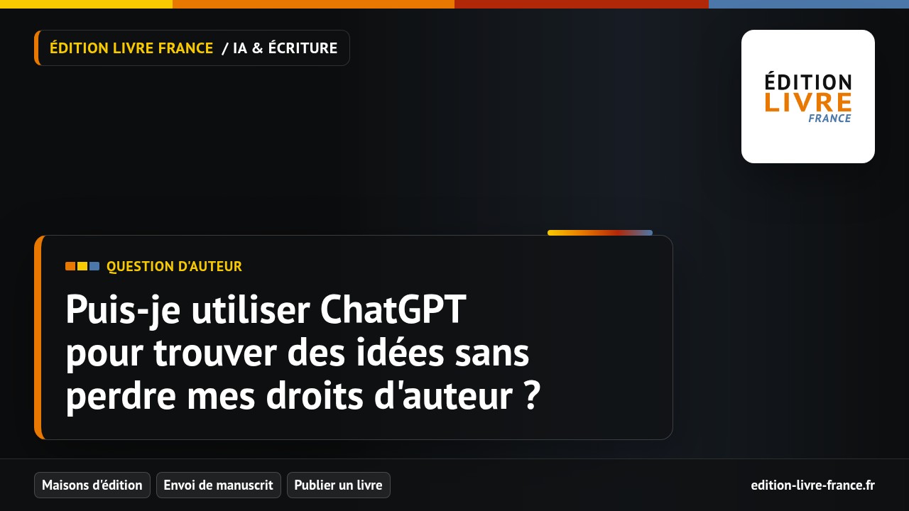 Illustration de la question Puis-je utiliser ChatGPT pour trouver des idées sans perdre mes droits d'auteur ?