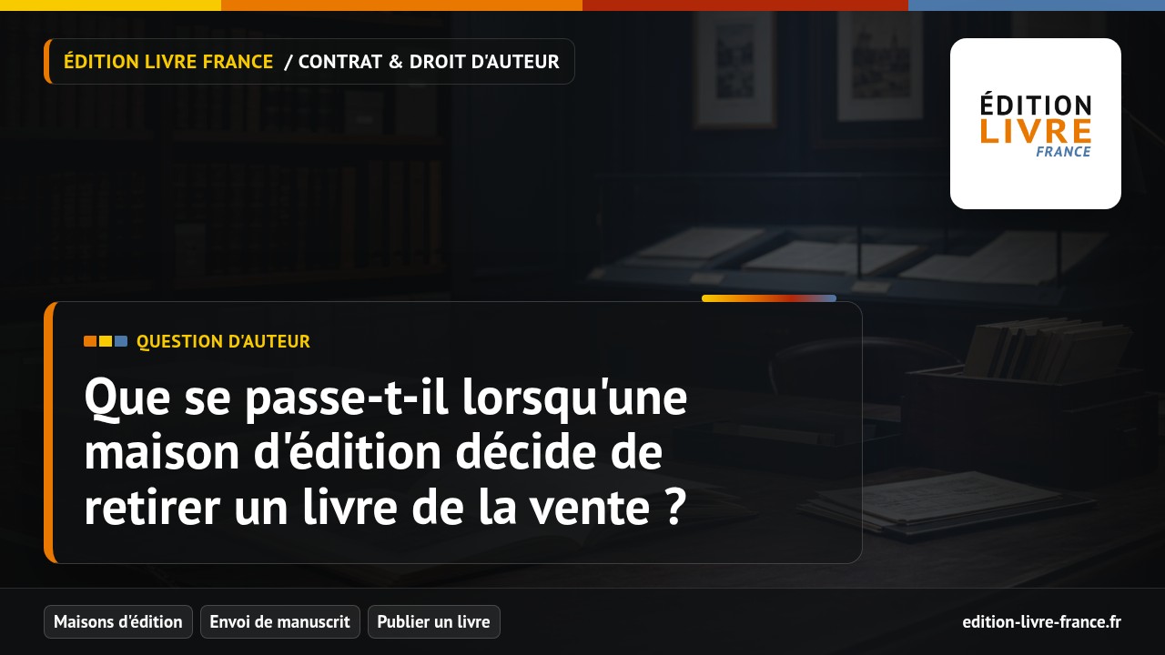Illustration de la question Que se passe-t-il lorsqu'une maison d'édition décide de retirer un livre de la vente ?