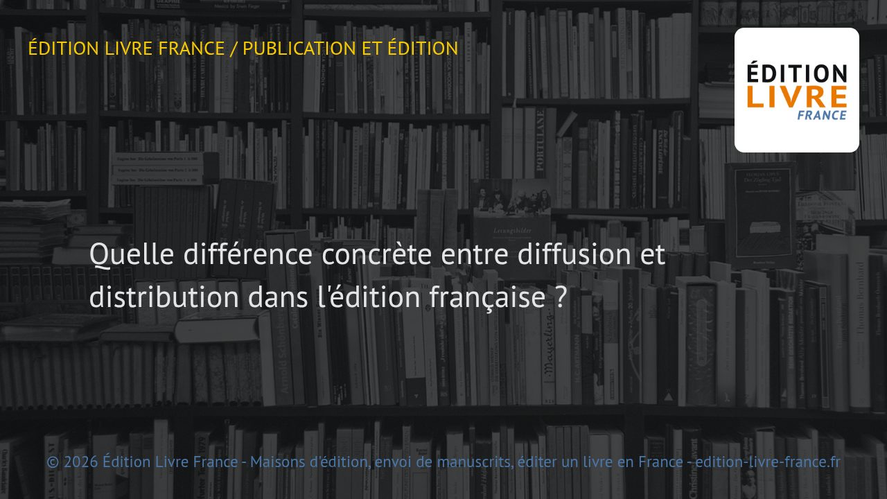 Visuel de l'article Quelle différence concrète entre diffusion et distribution dans l'édition française ?