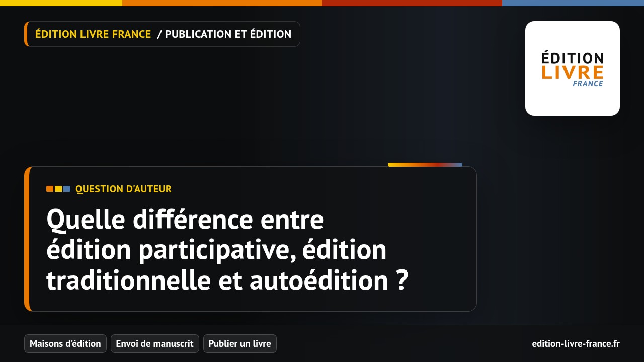 Visuel de l'article Quelle différence entre édition participative, édition traditionnelle et autoédition ?