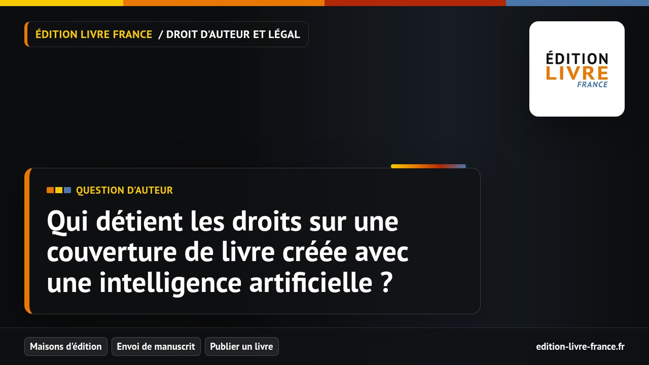 Illustration de la question Qui détient les droits sur une couverture de livre créée avec une intelligence artificielle ?