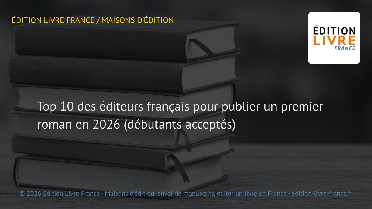 Visuel de l'article Top 10 des éditeurs français pour publier un premier roman en 2026 (débutants acceptés)