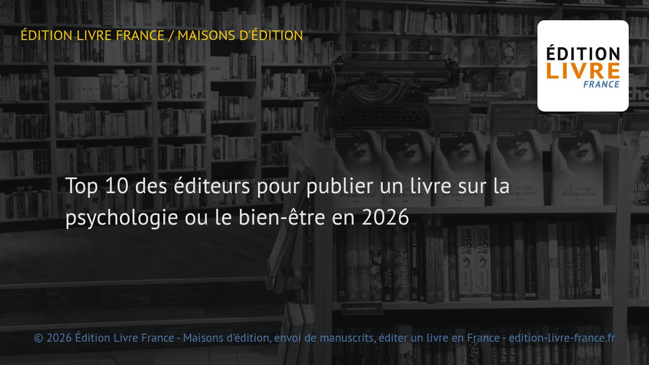 Visuel de l'article Top 10 des éditeurs pour publier un livre sur la psychologie ou le bien-être en 2026