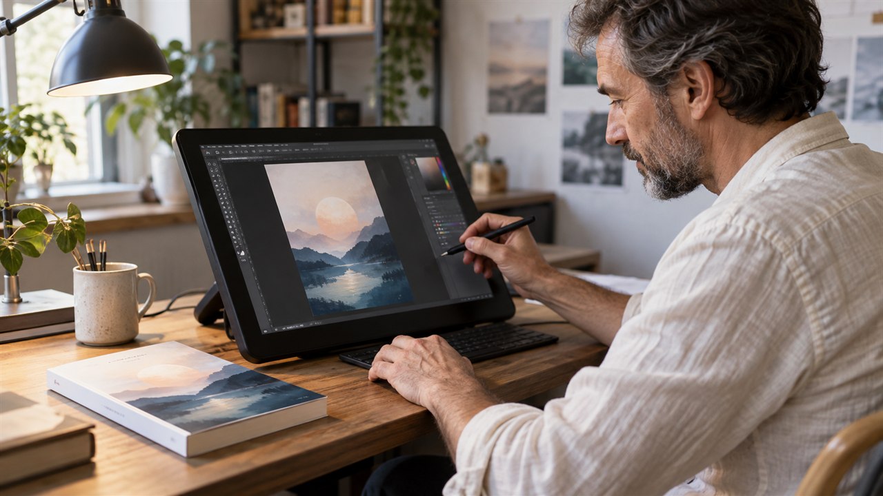 Illustration de la question Une image de couverture créée par IA puis retouchée doit-elle être déclarée comme telle sur Amazon KDP ?